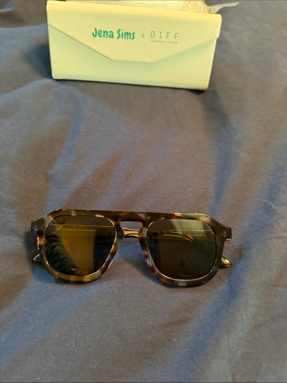 DIFF Jena Sims Blue ColorPop G15 Polarized Sunglasses